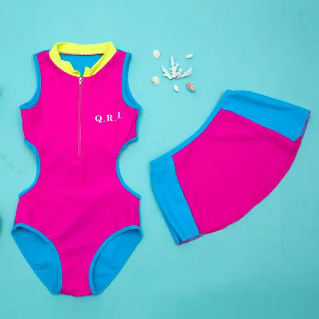 swimsuit with detachable skirt