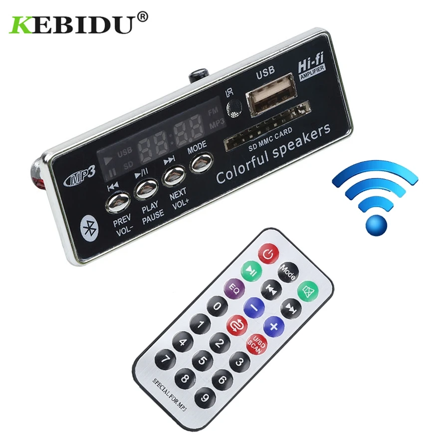 Автомобильный USB Bluetooth MP3 декодер Kebidu плата громкой связи mp3-плеер интегрированный