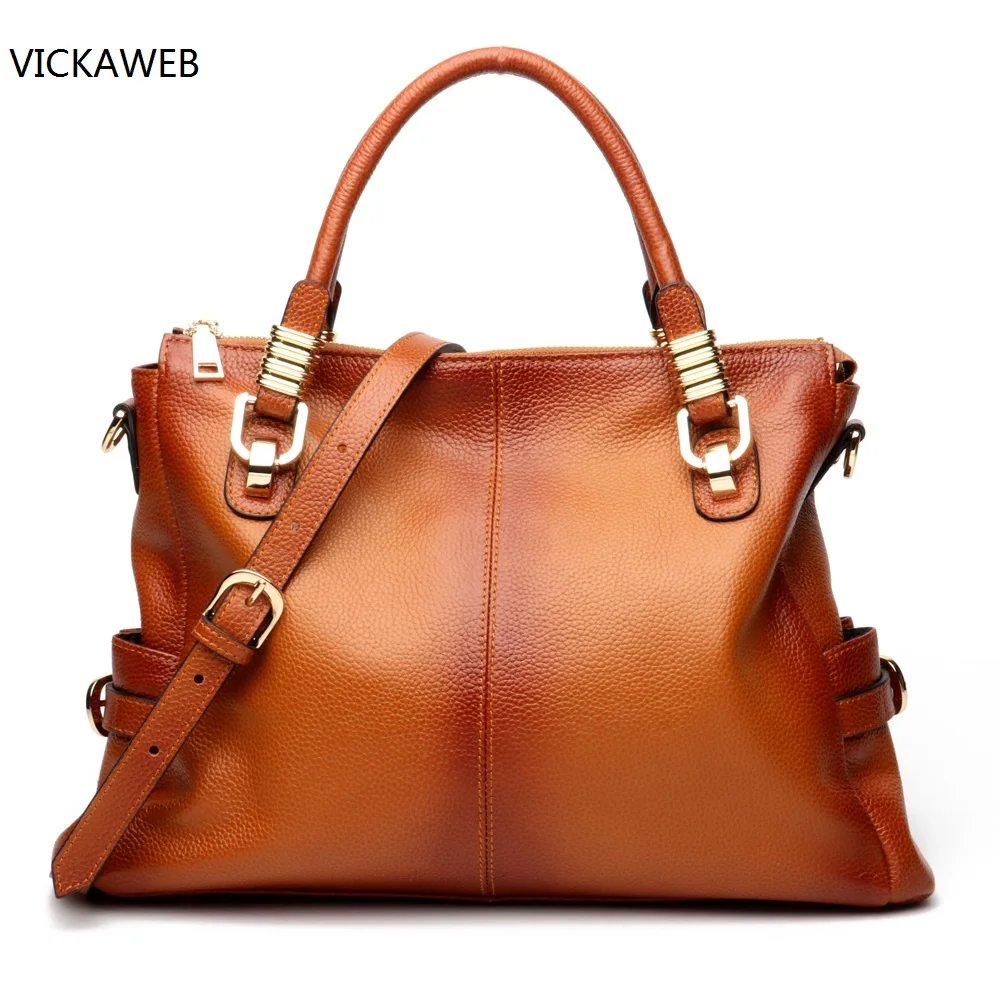 high quality women handbag vintage large shoulder bags genuine leather