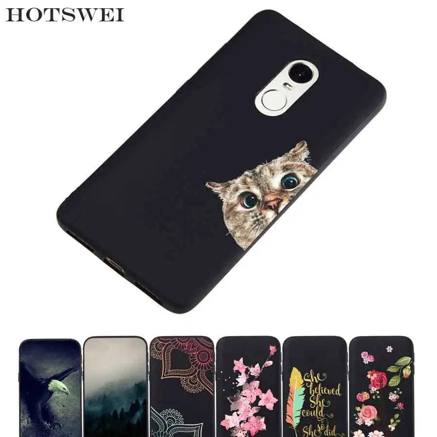 

HOTSWEI Xiaomi Redmi Note 4 X 4X Global Case 3D Printing Pattern Frosted Soft TPU Silicone Case For Xiaomi Redmi Note 4X Cover