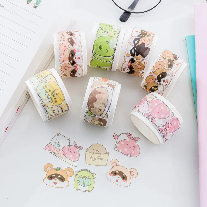 Kawaii мультфильм васи клейкая лента DIY Скрапбукинг стикер этикетка маскирующая