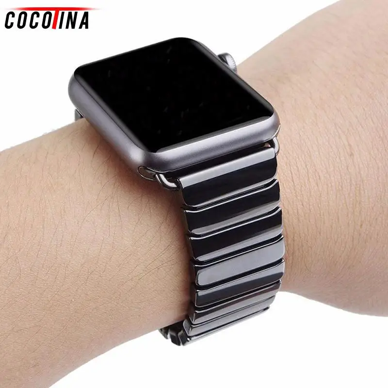 

Cocotina High Quality Ceramic Watchband Original Link Bracelet Watch Strap for Apple Watch iWatch Series 1/2/3 38mm/42mm Size