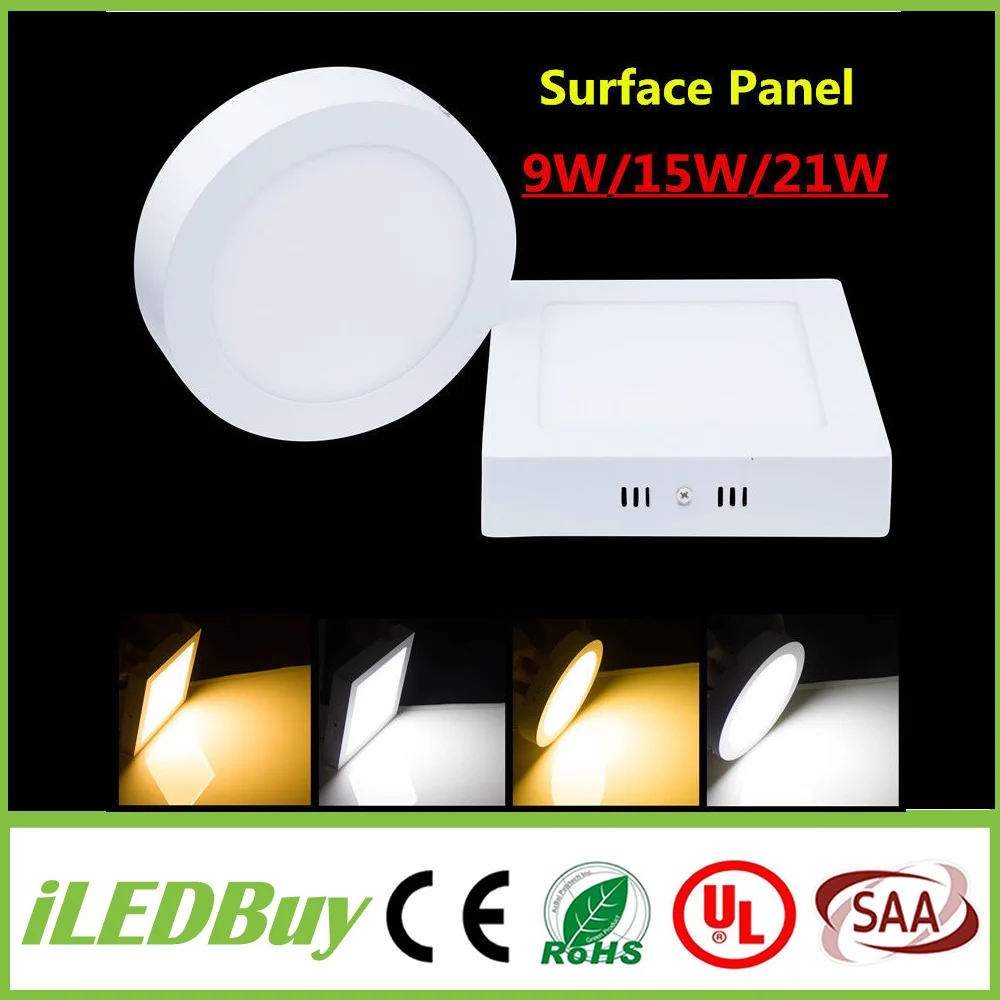 Surface Mounted Led Downlights Recessed Panel Lights 9W 15W 21W