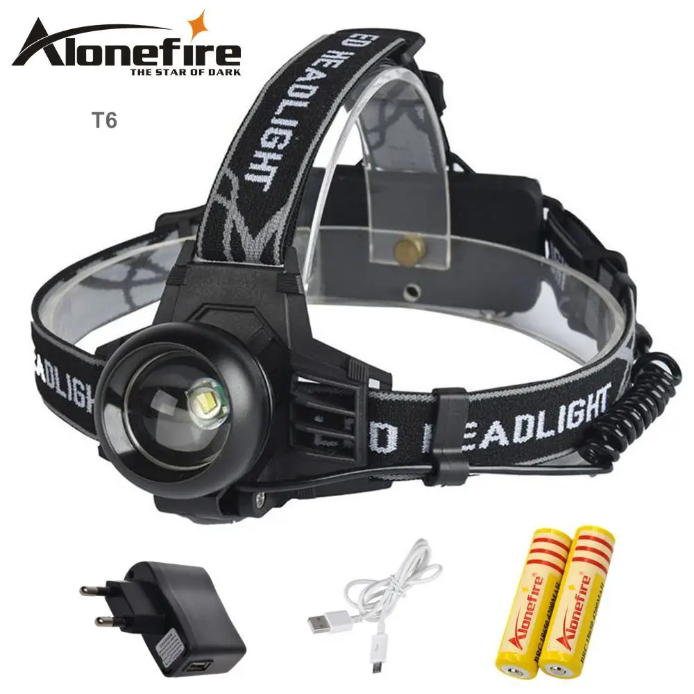 Alonefire HP99 2000LM CREE T6 фары XML-T6 Фара 3 Режим факел Фара свет+ аккумулятор+ зарядное устройство для рыбалки огни