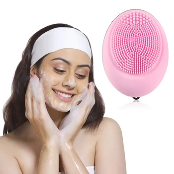 

Electric Silicone Face Cleansing Brush Facial Cleanser Pore Cleaner Exfoliator Face Scrub Washing Brush Facial Cleansing Brush