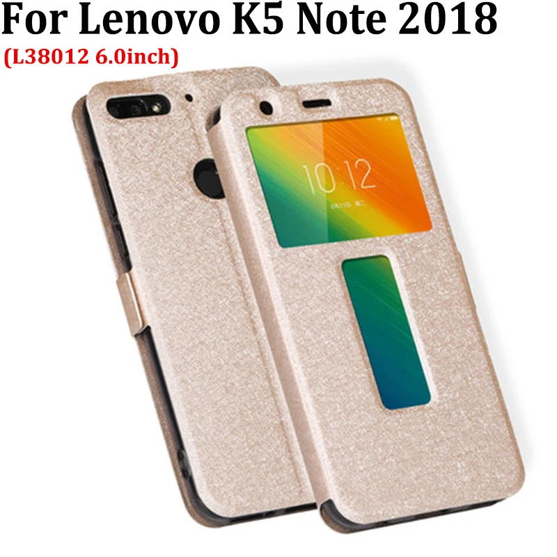 Чехол для Lenovo K5 Note 2018 чехлы телефонов кожаный флип чехол с открытым окном K5Note L38012