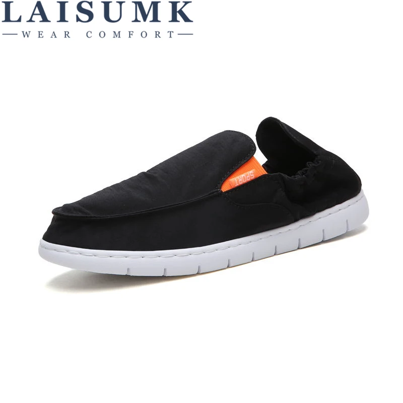 

LAISUMK New Arrival Loafers Comfortable Casual Shoes Mens Canvas Shoes Men Slip on Brand Sneakers Fashion Flat Loafers Shoes