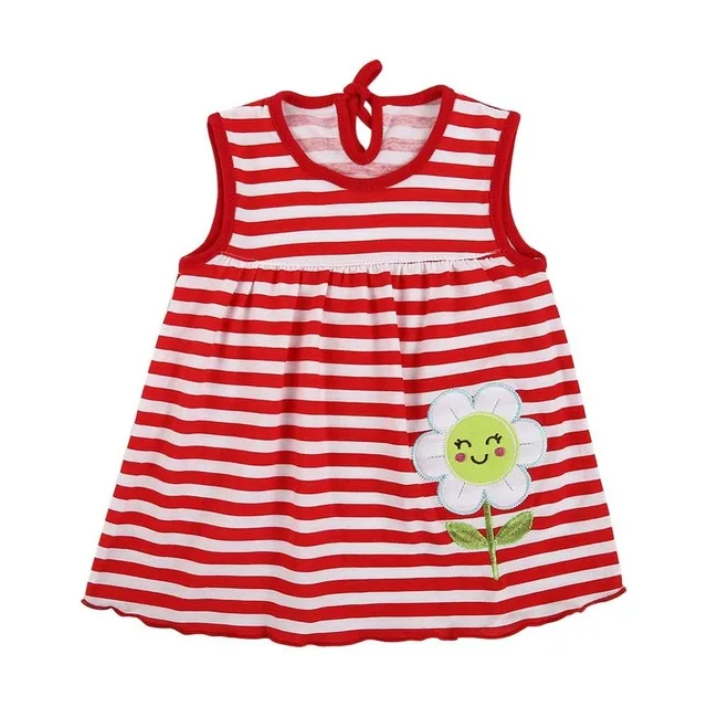 Летнее детское платье красивая модная одежда для девочек для новорожденных Принцесса платья трапециевидной формы из хлопка детская одежда из мягкой ткани детская одежда, платье - Цвет: a7