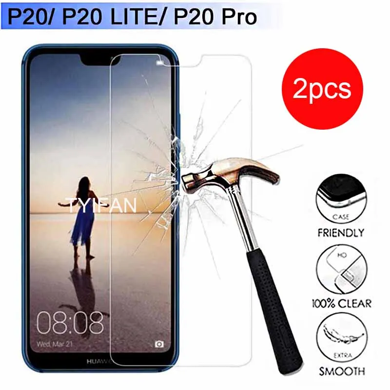 2 шт. закаленное стекло для Huawei P20 Lite P 20 Pro Защитное экрана Honor Light P20lite P20pro защитная