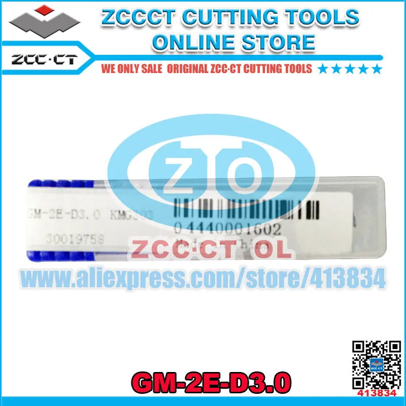 

1 piece 3.0 mm GM-2E-D3.0 GM series Original ZCC.CT Carbide CNC 2 Flutes Flat end mill D 3.0 mm*L 50 mm end mills