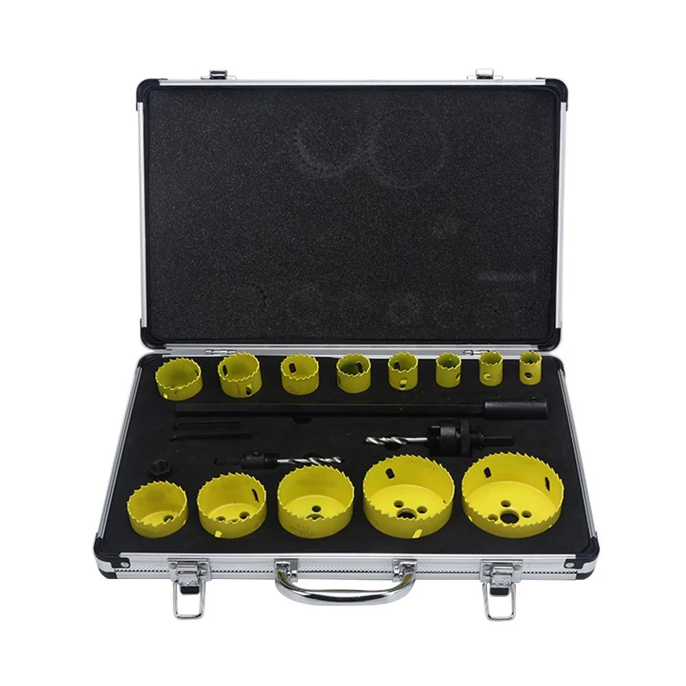 

Bi-metal Hole Saw Kit Gypsum Board PVC Plastic Downlight Woodworking Hole Opener Set Set of Tools 9PCM42