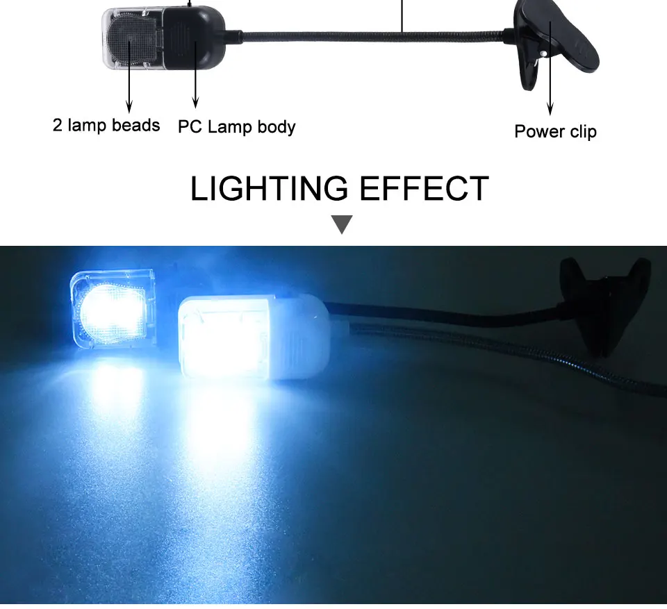 Mini LED Desk Lamp Mini Eye-care Table Lamp Flexible Night Clip-on Study Desk Light for Laptop PC Music Stand Light Lamps Gifts  (7)