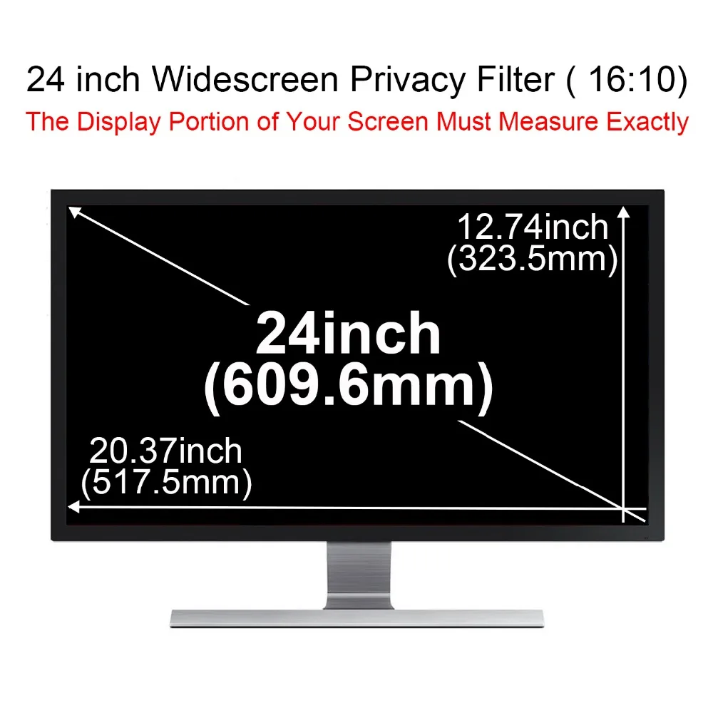 Фильтры конфиденциальности экрана 24 дюйма 16:10 защита экрана 20,37x12,74 дюйма/517,5x323,5 мм антибликовый фильтр монитора