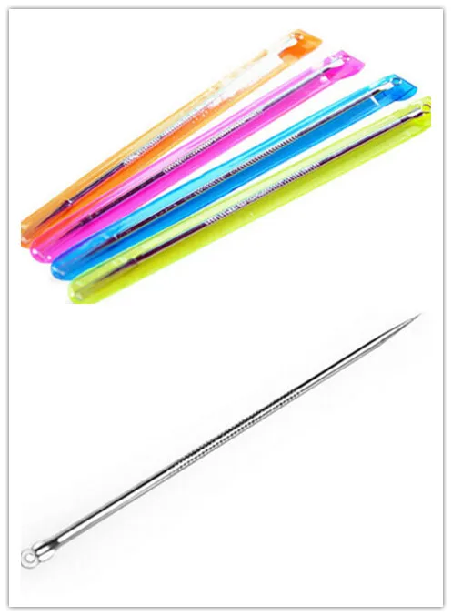 2 PCS Stainless Blackhead Comedone Acne Pimple Blemish Extractor Needles 12cm Remover Makeup Tools Accessories