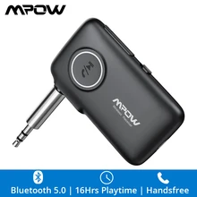 Mpow BH298 Bluetooth приемник 3,5 мм Bluetooth 5,0 аудио адаптер Громкая связь с 16H время воспроизведения для наушников динамик AUX аудио автомобиля