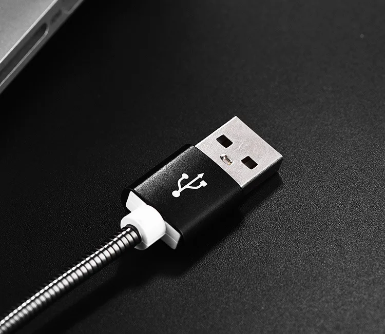 نمط جديد نوع-C الربيع كابل بيانات مايكرو كابل بيانات Andriod الزنك سبائك حالة 2A سريع تهمة مي المعدن النقي كابل بيانات