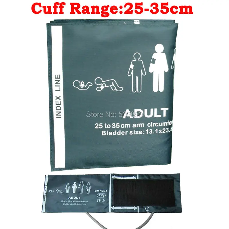 

Promotion price free shipping CM1203 Patient monitor blood pressure cuff adult arm size 25-35cm single tube nibp cuff