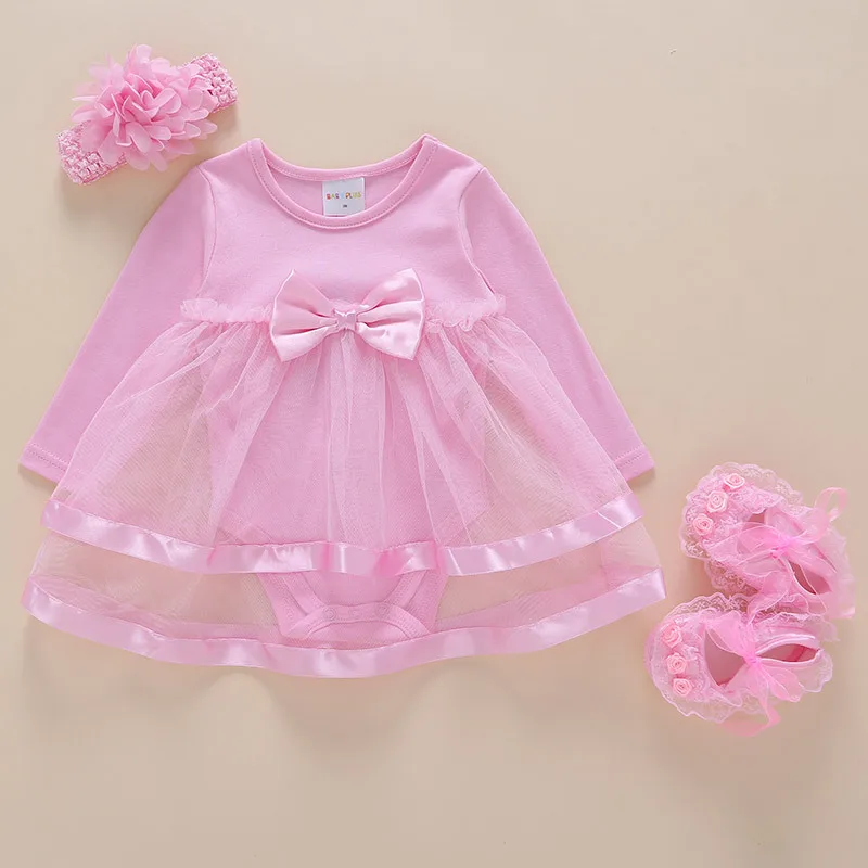 Vestido de princesa para recém-nascida, roupas de