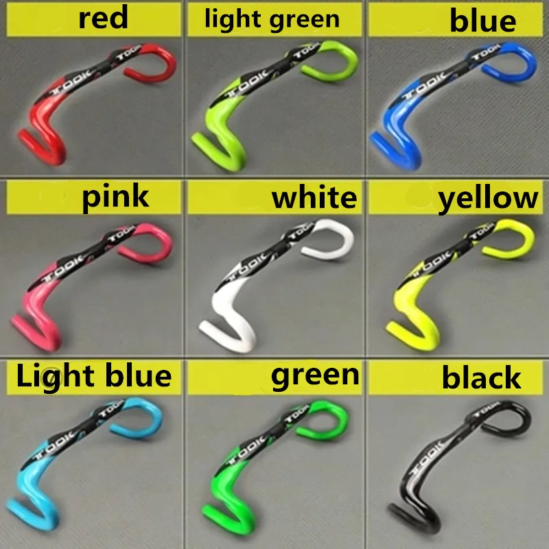 

New 2018 Carbon Handlebar Road Bike Handlebar Carbon Handlebar Mtb Carbon Handle Bar 9 Colors 400/420/440mm Red/blue/white/green