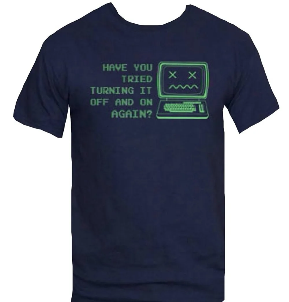 Бесплатная доставка 2018 Off and On Again T-Shirt-Айтишники ТВ-шоу новая рубашка по этой забавной футболке Футболка мужская футболка футболки