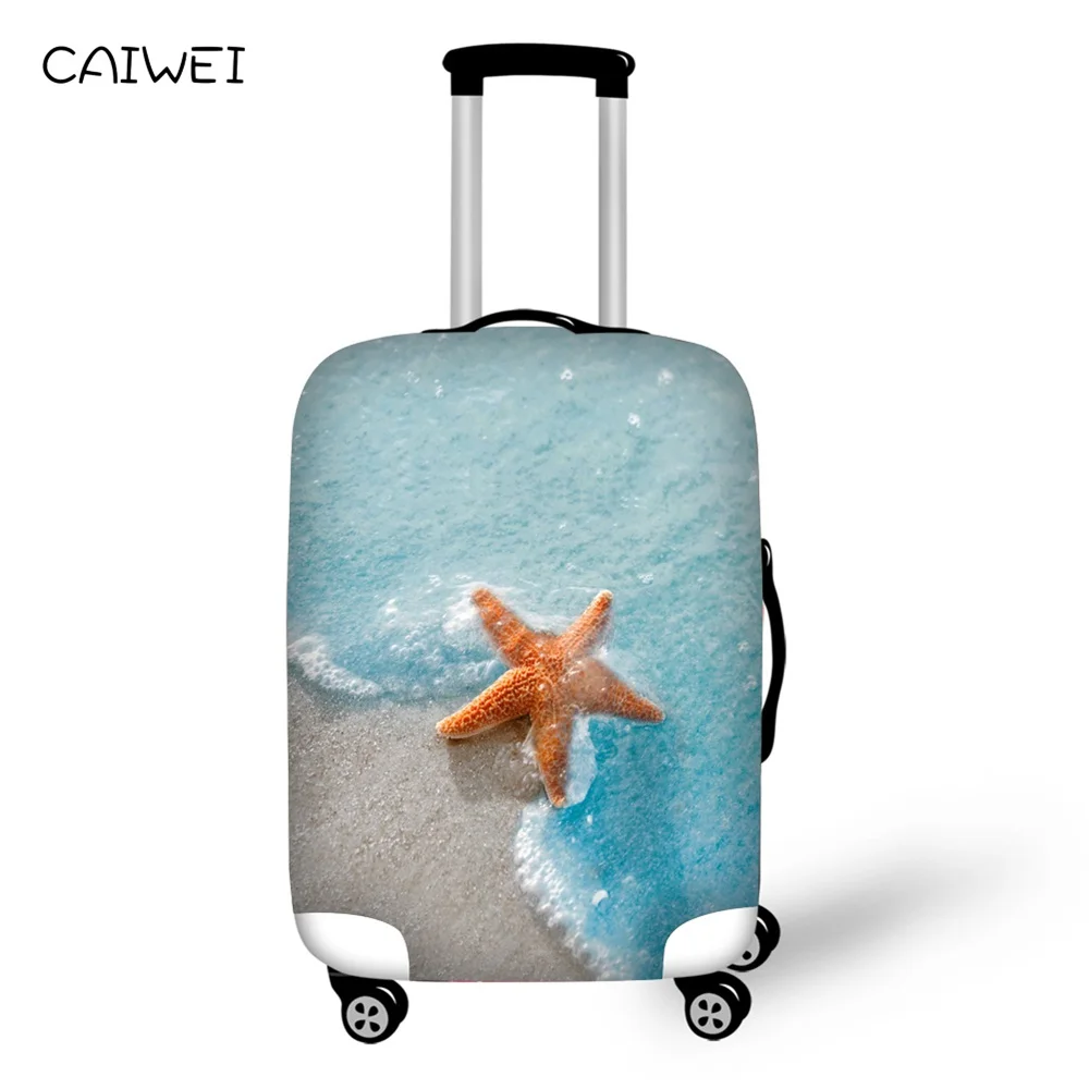 Эластичный уплотненный чехол для путешествий, защитный чехол для багажа, Пляжная Морская звезда, чехол для 18 ''-30'', чехол для костюма, аксессуары для путешествий - Цвет: Зеленый