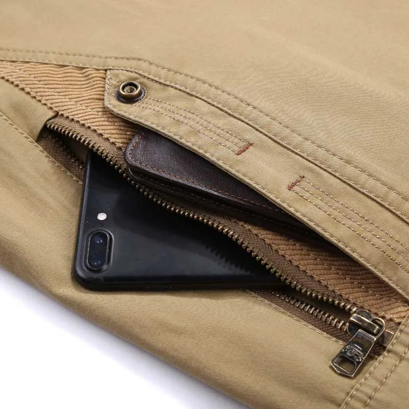 New Fashion Mens Military Jackets 4XL 5XL Stand Collar Bomber Jacket Cotton Casual Loose Coat Male Clothing OUTWEAR