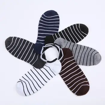 

ankle socks small strips casual Polyester cotton elastic short ship Breathable for summer spring men man male boy Wh