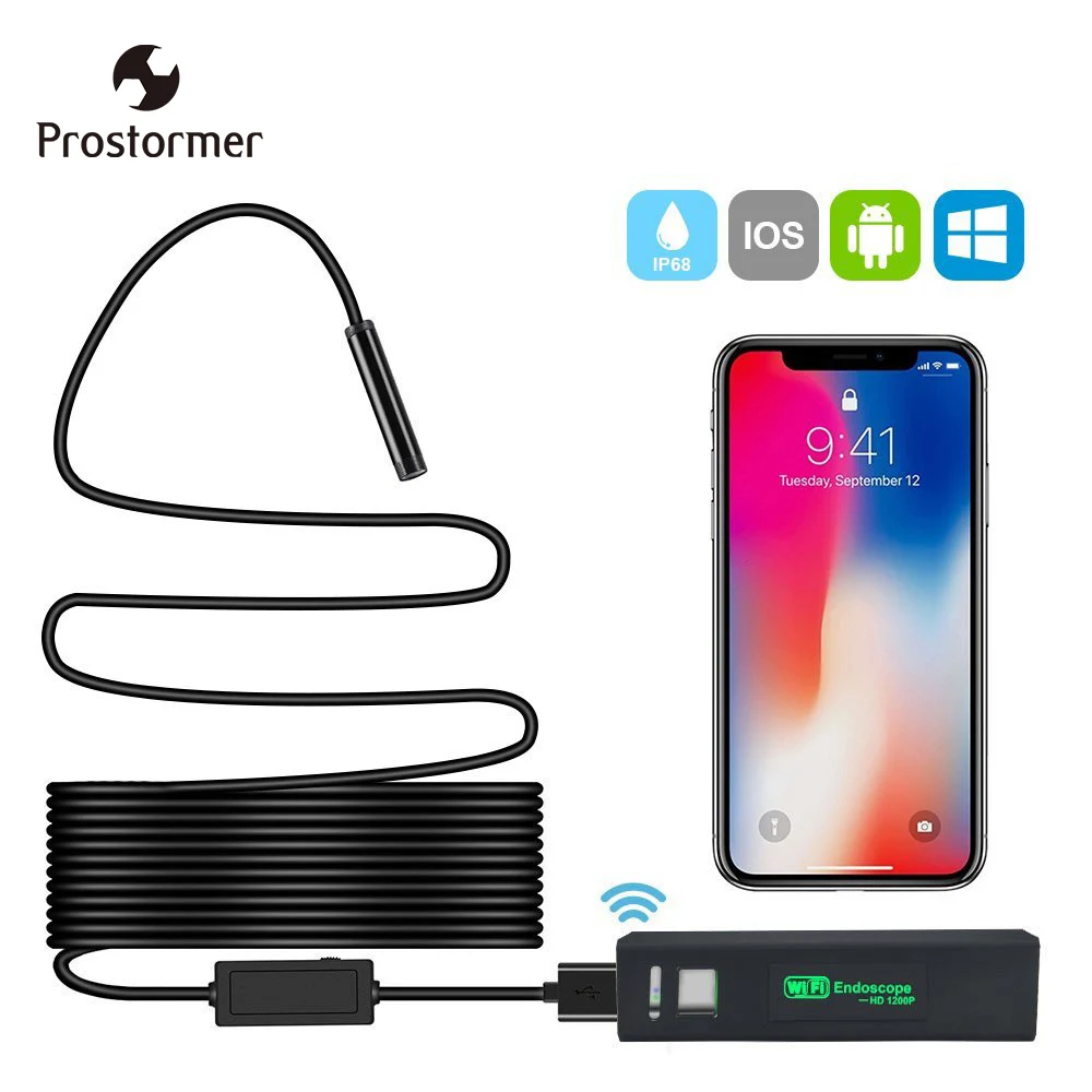 Prostormer 1200p HD Wifi Endoscope Camera for Iphone Android Inspection Snake Camera 8mm USB Endoscope Waterproof Borescope 8 Prostormer 1200p HD Wifi Endoscope Camera for Iphone Android Inspection Snake Camera 8mm USB Endoscope Waterproof Borescope 8