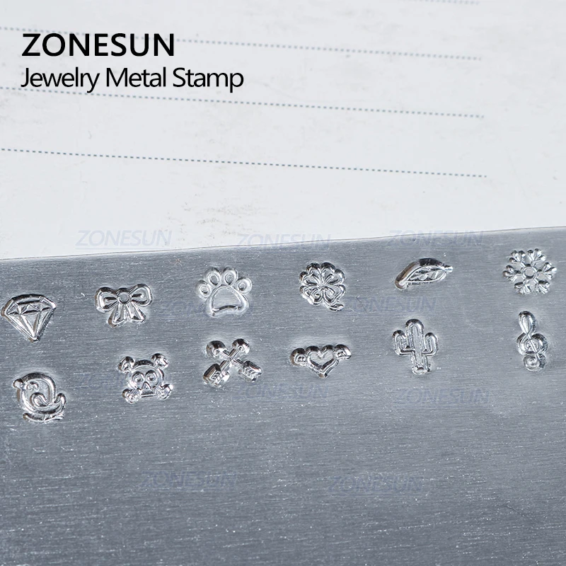 ZONESUN 4 шт ювелирные изделия Штамповка металлический Алфавит логотип стальные