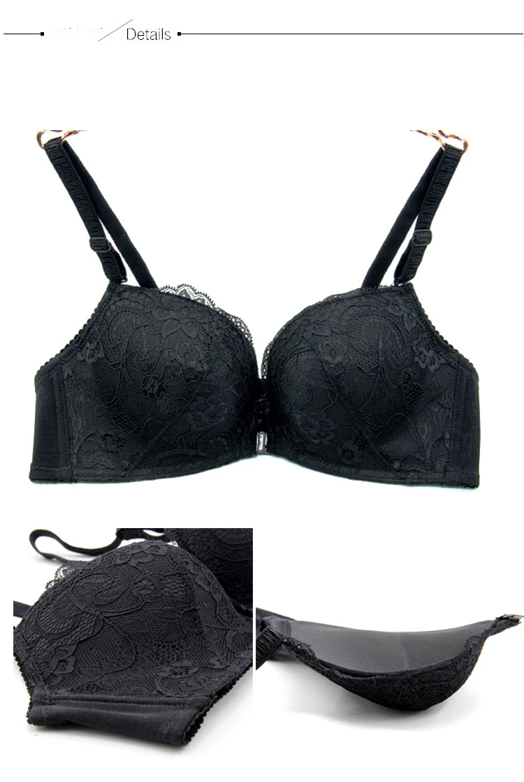 Jerrinut Intimates Bras For Women Push Up Lace Women' s Bra Bralette Front Closure Underwear Women Bra Brassiere Femme3 (2)