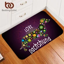 Постельные принадлежности Outlet такса ковер милый щенок коврик для ванной комнаты мультфильм ПЭТ Детская зона ковер цветок Мандала tapete Нескользящая 40х60см Прямая поставка