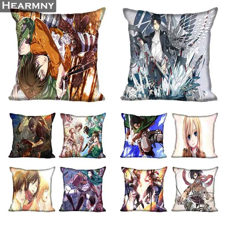 

Attack On Titan Hot Sale Pillow Case High Quality New Year's Pillowcase Decorative Pillow Cover For Wedding Decorative