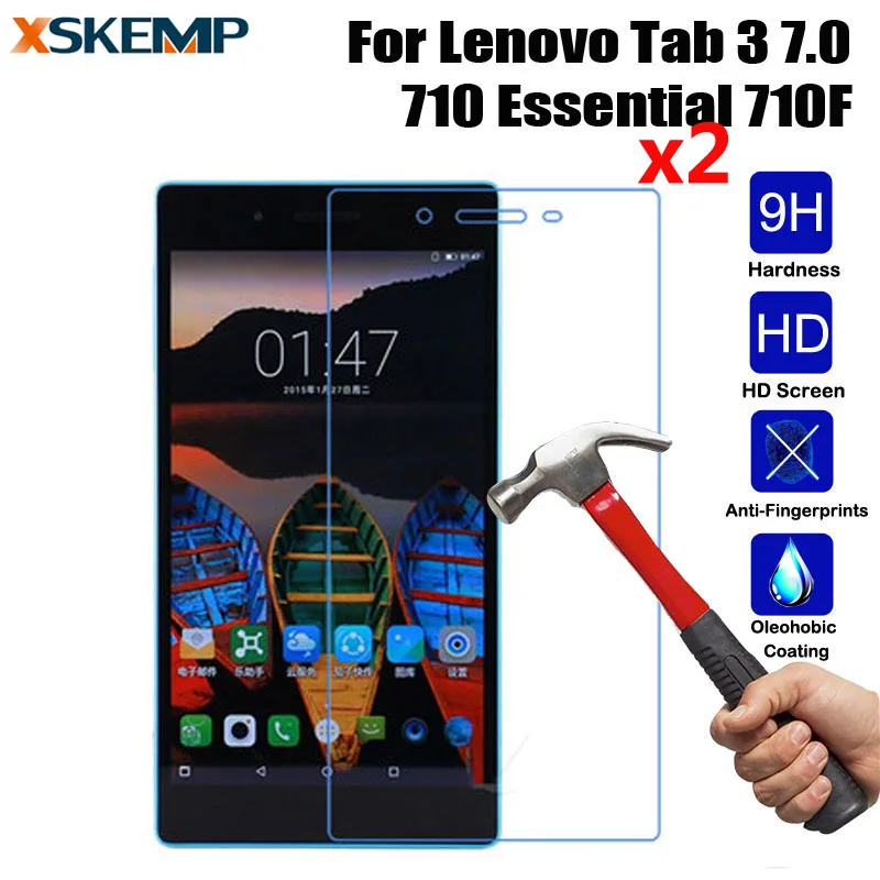 XSKEMP 2 шт./лот противоударное закаленное стекло для lenovo Tab 3 7,0 710 Эфирное 710F защита экрана планшета защитная пленка