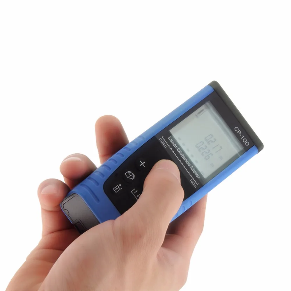 

1pcs 100 M (328ft) CP-100 High Accuracy Laser 635nm less than 1mW Distance Meter Measure Range Finder Area Volume Blue