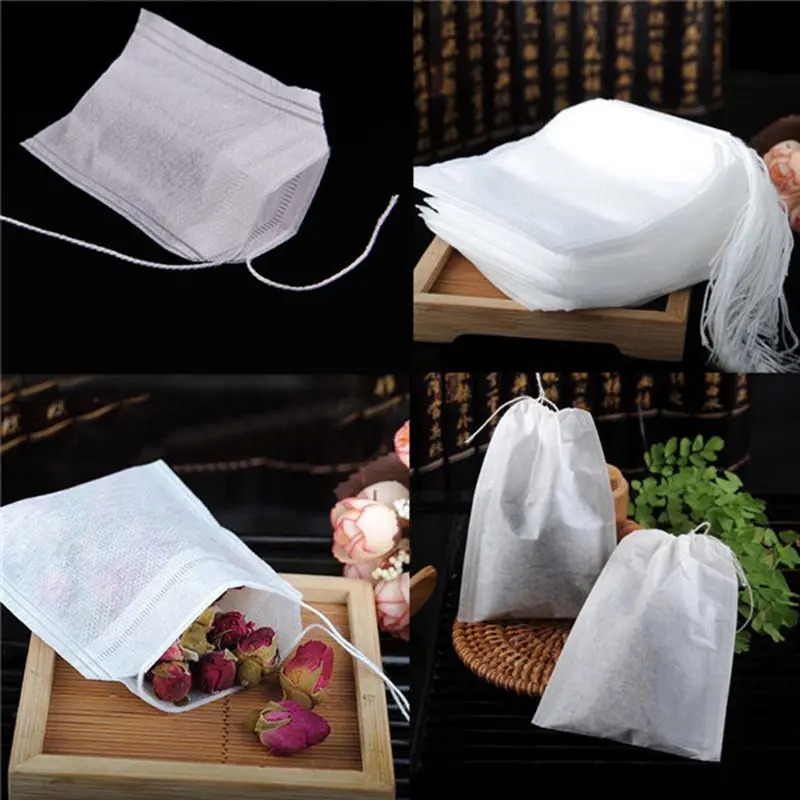 5.5 x 7CM 100Pcs/Lot Empty Tea Bags With String Heal Seal Filter Paper for Herb Loose Tea