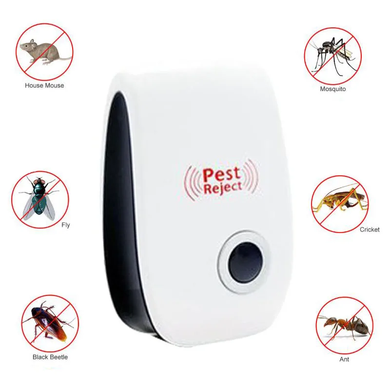 

Electronic Ultrasonic Mouse Killer Cockroach Trap Insect Mosquito Repeller Rats Spiders Practical Pest Control Device