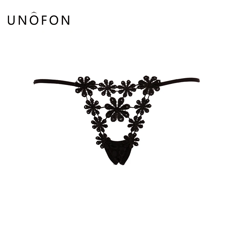

UNOFON sexy hot T-BACK : hollow lace ,transparent , low rise