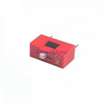 

10pcs/lot Slide Switch 1 Bit 2.54mm 1 Position Way DIP Red Pitch