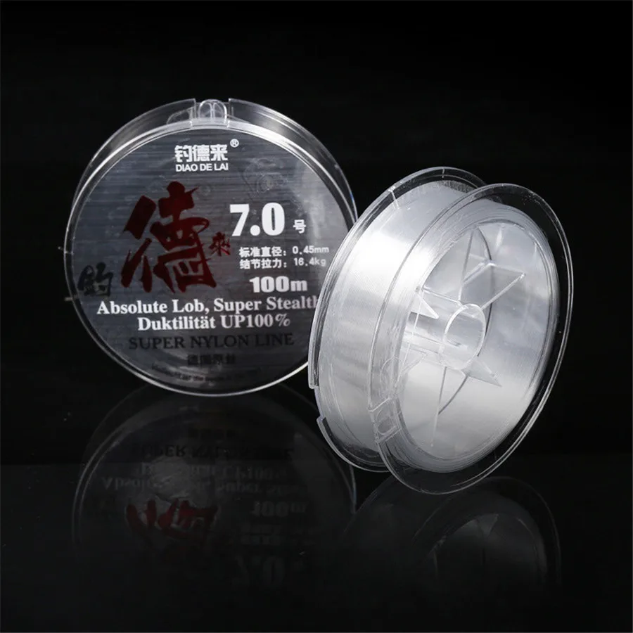 100 Meters Fishing Line Main Line Fishing Nylon Line Glue Line A1in