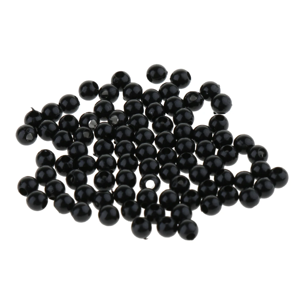 100 Pieces Black Plastic Safety Eyes with Washers for Teddy Bear Plush Toys Doll Puppet DIY Making Craft - 3mm