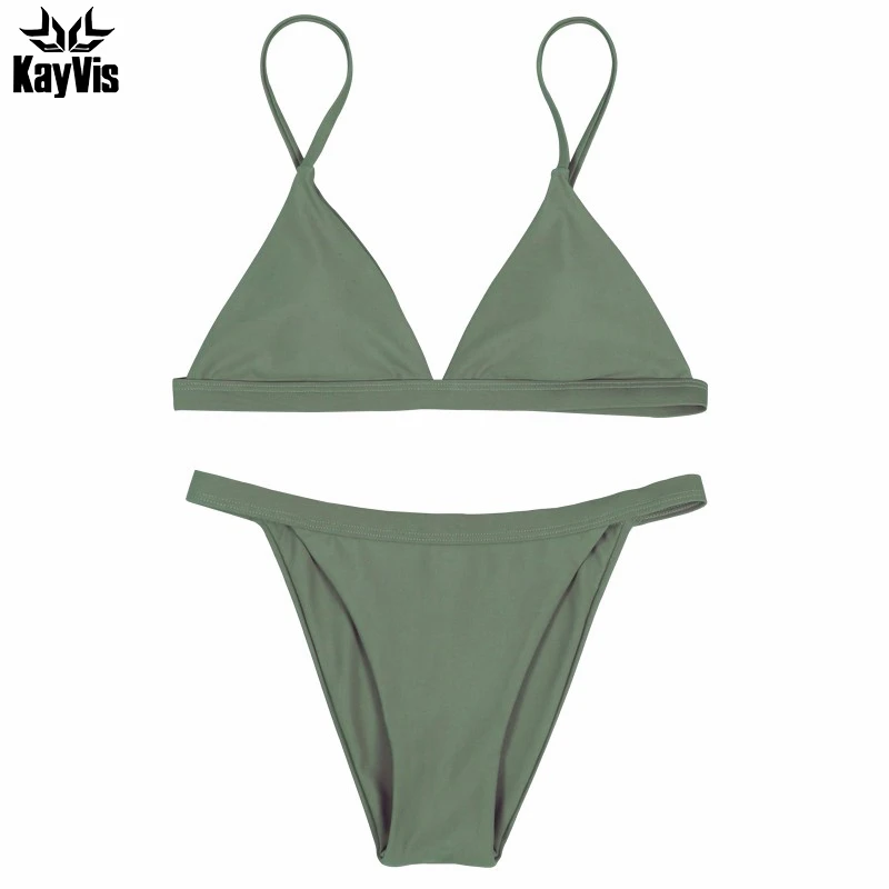 

KayVis 2019 New Bikini Brazilian Women Solid Crochet Swimwear Sexy Bikini Set Retro Swimsuit Bathing Suits Maillot De Bain Femme