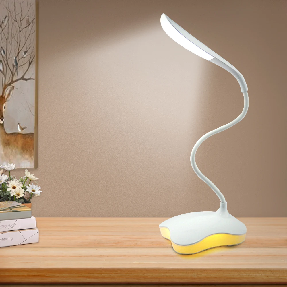 Настольная лампа с ночным светом 3 уровня затемнения USB перезаряжаемая лампа Экономия энергии защита глаз светодио дный LED Настольная лампа