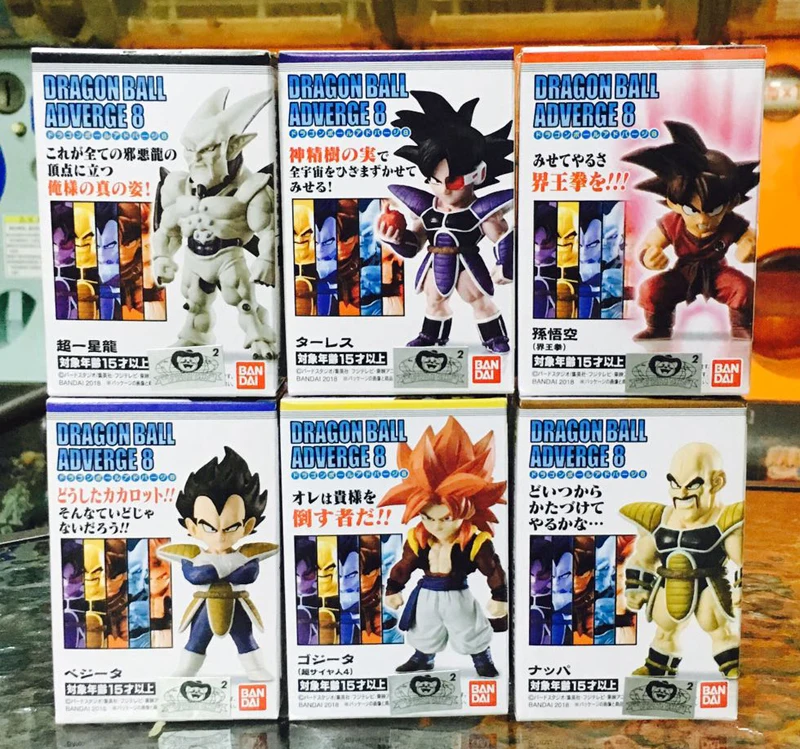 BANDAI реклама 08 игрушка фигурка-полный набор из 6 шт. наппа турли Вегета ГОКу Gogeta Syn Shenron из "Dragon Ball"