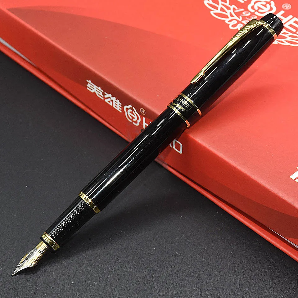 Высококачественный величественный полностью металлический роскошный перьевая ручка H1501 Nib 0,5 мм Золотая стрелка клип офисный школьный стакан для чернильных ручек