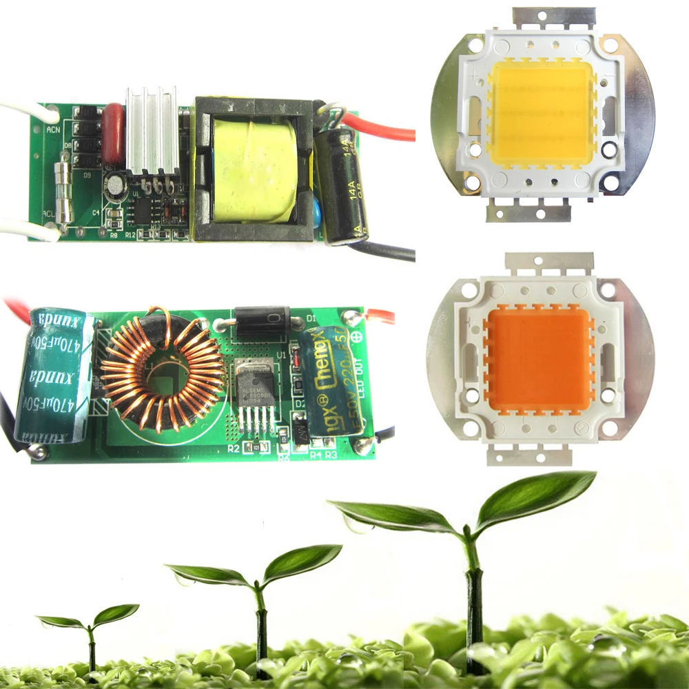 1pcs 30w White Full Spectrum 380780nm Full Spectrum 400 840nm LED