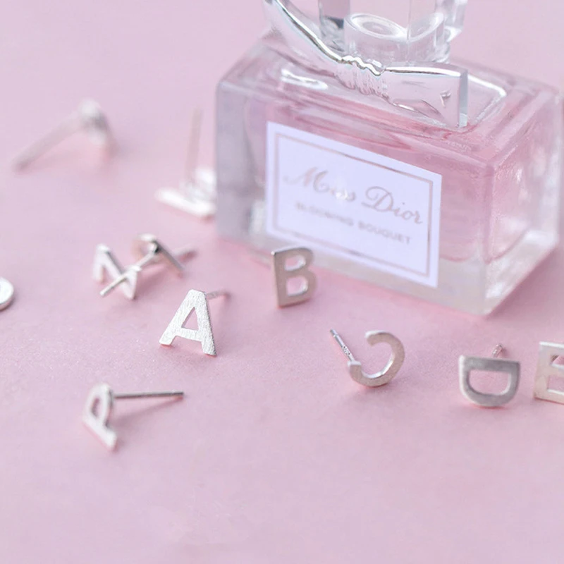 XIYANIKE 925 стерлингового серебра 26 стиль моды личности A To Z английские буквы серьги-парочки женские простые серьги аксессуары