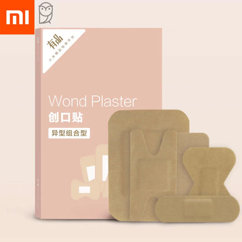 20 шт Xiaomi Miaomiaoce пластырь для ран, клейкий нерегулярный ленточный аппарат, повязка для первой помощи, стерильные наклейки для гемостаза