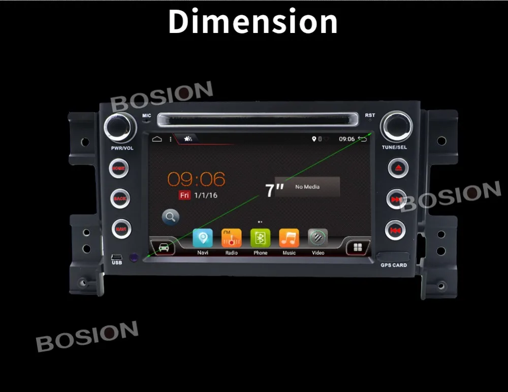 64G rom 8 ядерный 2Din Android 9,0 автомобильный Стерео Радио DVD gps навигация для Suzuki Grand Vitara 2005-2011 автомобильный аудио видео плеер