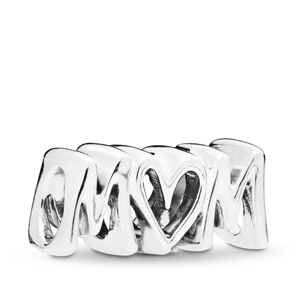 

Authentic 925 Sterling Silver Vintage Openwork Mom Bead Charm Fit Pandora Bracelet Bangle DIY Jewelry