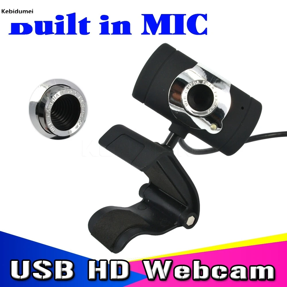 

Kebidu Webcam Black Color USB 2.0 30 mega Pixel Web Cam HD Webcam Camera With MIC Microphone For Computer PC Laptop NotebooK
